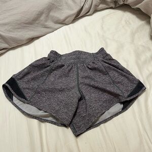 lululemon hotty hot high rise grey shorts